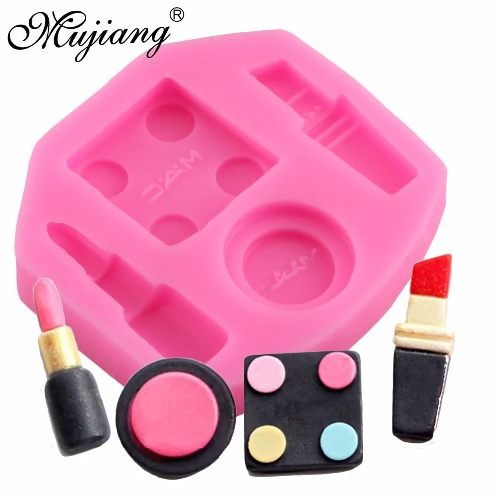

Mujiang Makeup Tools Lipstick Silicone Mold For Polymer Clay Chocolate Candy Molds 3D Craft Cupcake Fondant Cake Decorating Tool