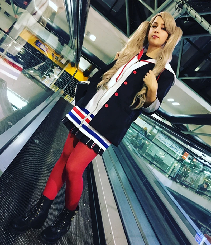 Женская Черная куртка худи Persona 5 Anne Takamaki женская одежда модель Хэллоуин|cosplay