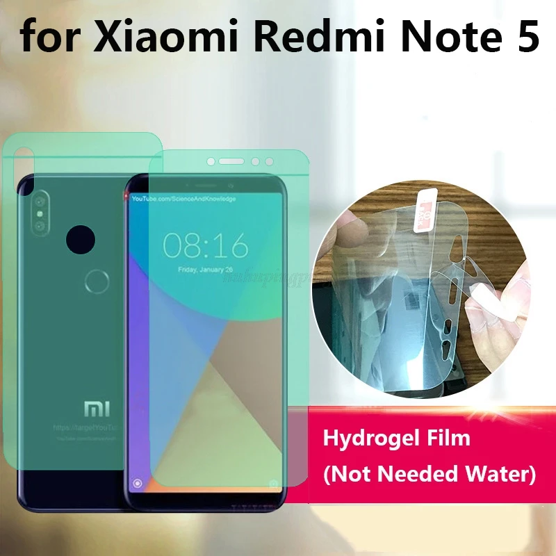 

Soft HD ANti-Scratch Finger 4D Full Body Cover Screen Protector for Xiaomi Redmi Note 5 Pro AUTO Fixed Hydrogel Film