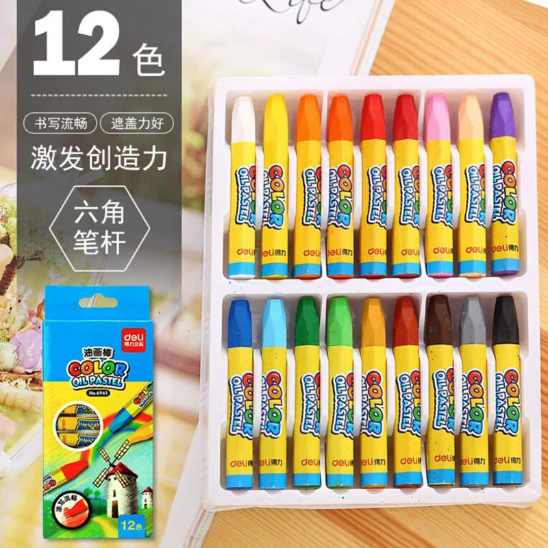 12colors Crayons Set of 12 Gel Crayons Art Supplies Colors for Kids//Toddlers//preschooler