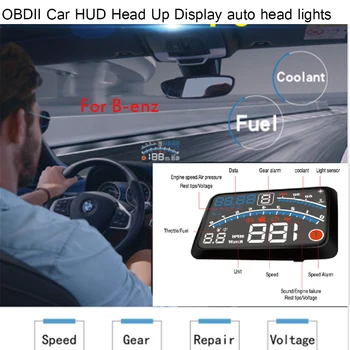 

For Mercedes-Benz W211 W203 W204 W124 W201 W202 5.5" 4E Car OBDII EUOBD Car HUD Head Up Display projector auto lamp lighting