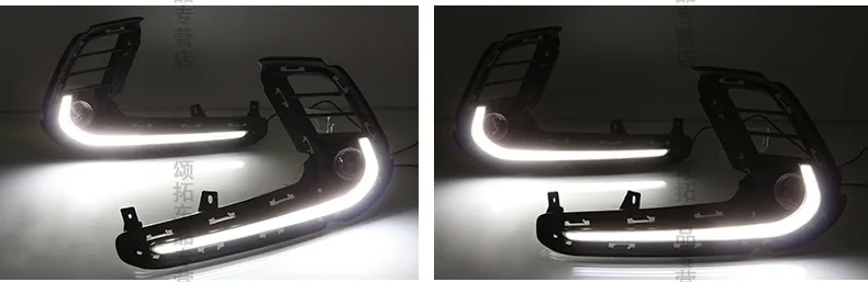 Бесплатная доставка! 12 В 6000 К СИД DRL дневные Бег свет для Hyundai Elantra 2016 2017 противотуманная фара рамка туман свет