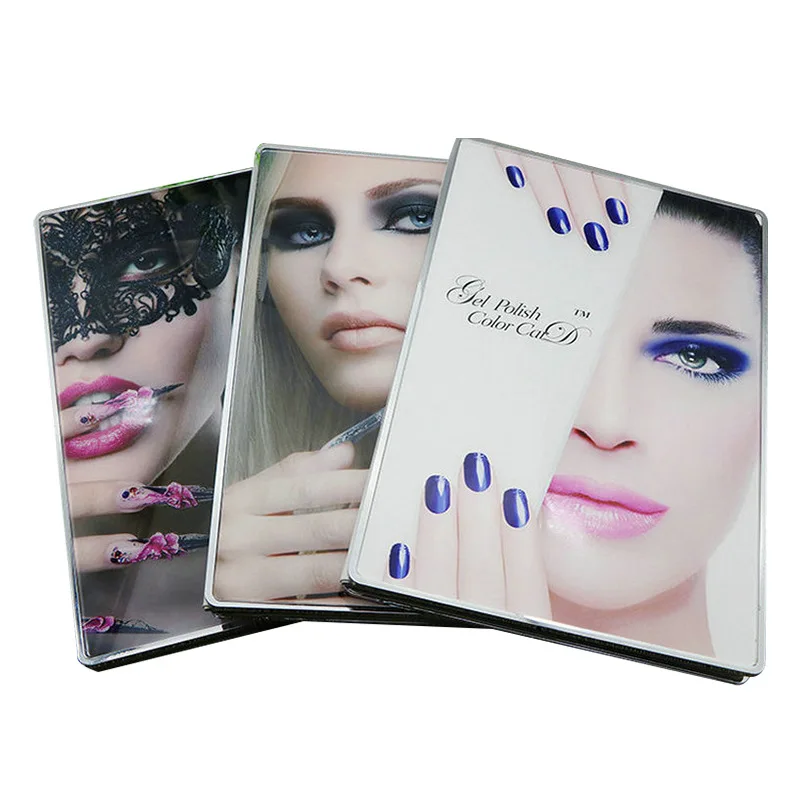 

High Quality Metallic Nail Display Book Crystal Mirror Display 96/160 colors Mosaic Models With 96pcs/160pcs Nail Tips