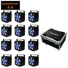 DMX wifi Par светодиодный 6x18 Вт RGBWA UV 6в1 IP65 батарея питание сценический мигающий свет Powercon черный светодиодный Par Lumiere DJ лампа