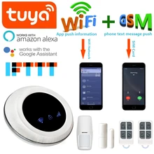 Tuya Smart Wifi+ GSM Беспроводная умная домашняя система охранной сигнализации совместима с Alexa
