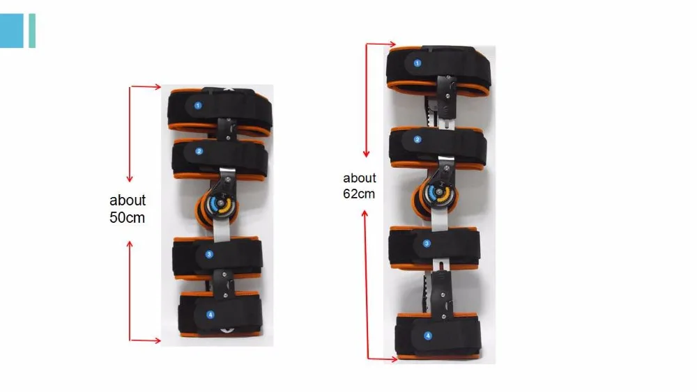 Медицинский бандаж на колено регулируемый угол поддержки коленного сустава Ортез при переломе коленного сустава