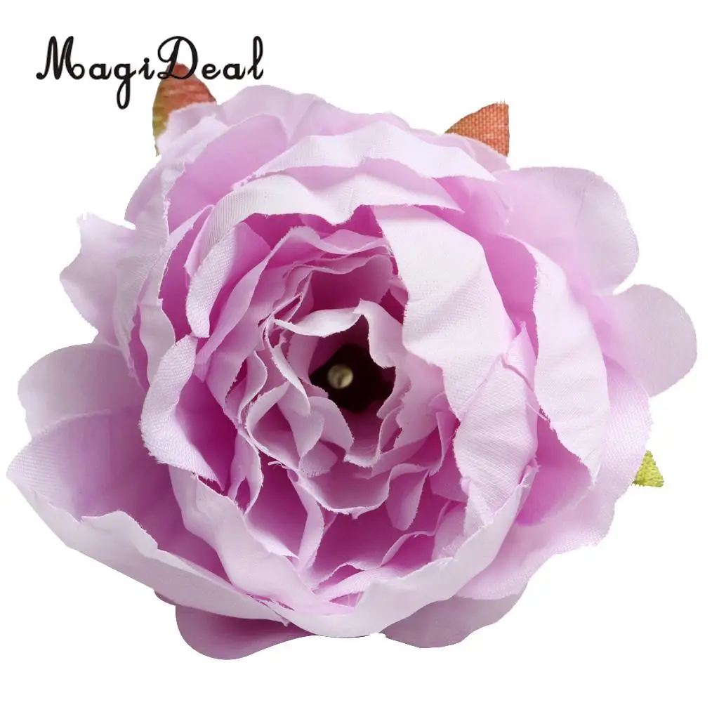 MagiDeal Beautiful 10Pcs Artificial Silk Rose Flower Head for Wedding Corsage Flower Ball Garland Curtains Decor 10 Color Option