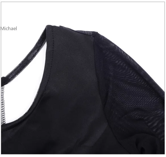 Пикантные женские работа платье с длинным рукавом Bodycon Лоскутная Элегантный
