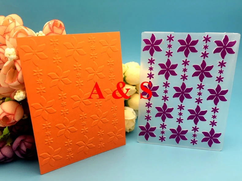 Plastic Embossing Folder Sun Flowers Board Line For Diy Scrapbook