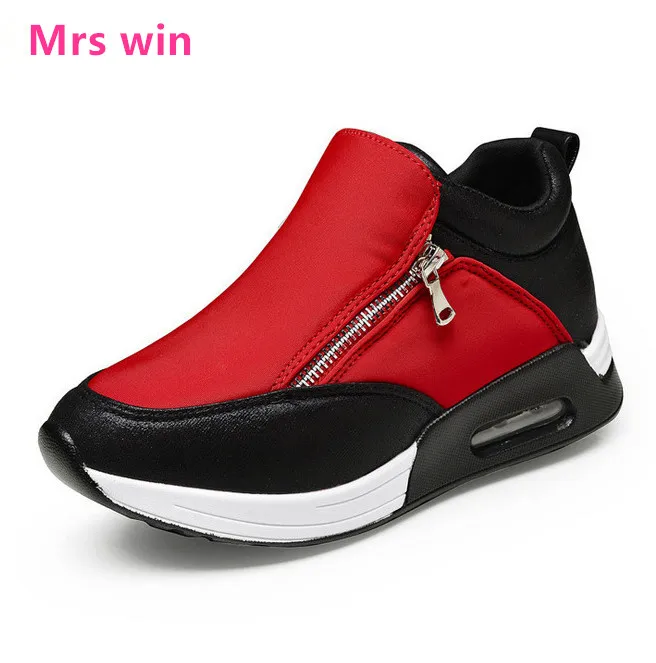 women running shoes coutdoor sport shoes zipper Mesh breathable and