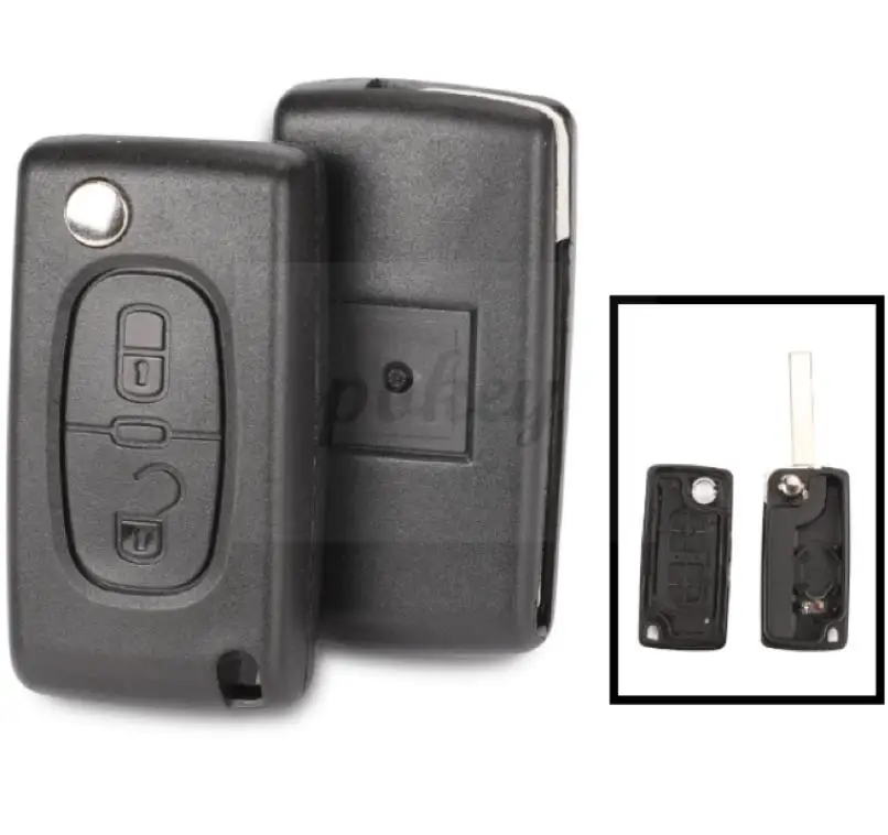

For Citroen original 3-key 434Mhz remote control key chain (2011-2016) VA2 blade