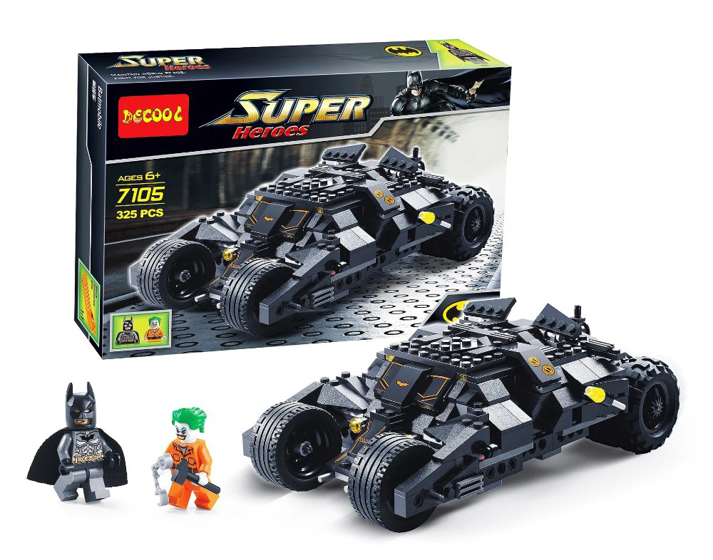 DC Superheros Batmobile автомобиль строительный блок Бэтмен Джокер фигурка кирпич