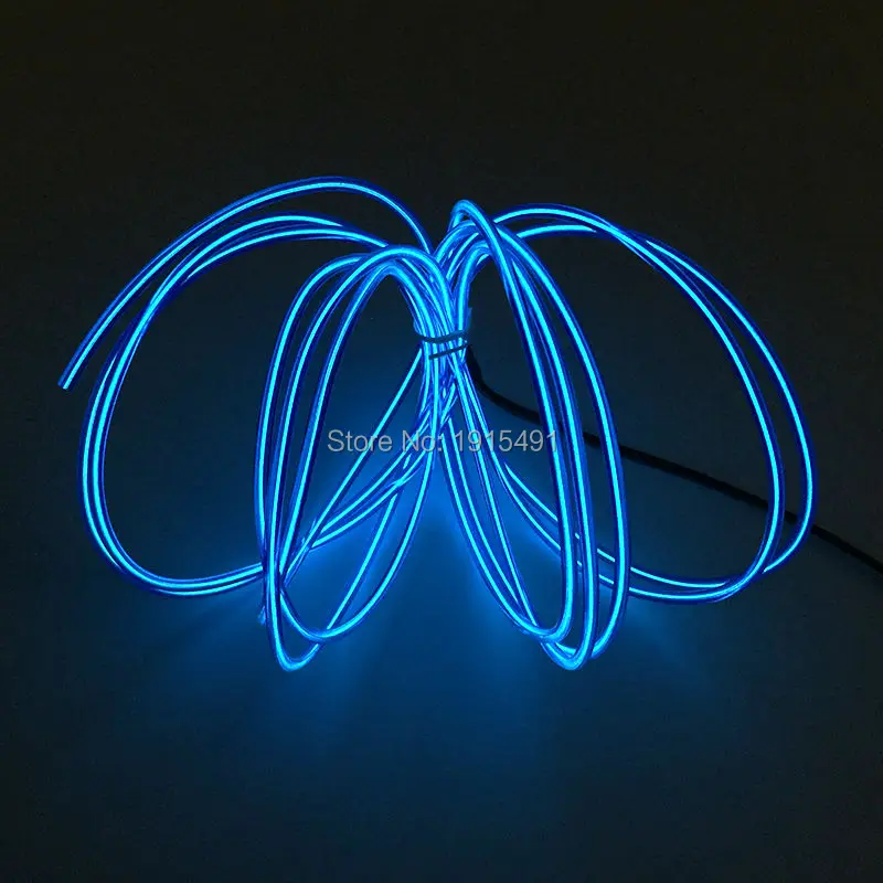 buy AC 100V 220V Drives+3.2mm 10 Colors Optional 20Meters Flexible EL wire LED Strip Neon Light For Trendy Car Moulding Decoration