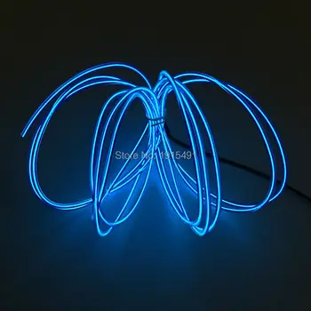 

AC 100V-220V Drives+3.2mm 10 Colors Optional 20Meters Flexible EL wire LED Strip Neon Light For Trendy Car Moulding Decoration