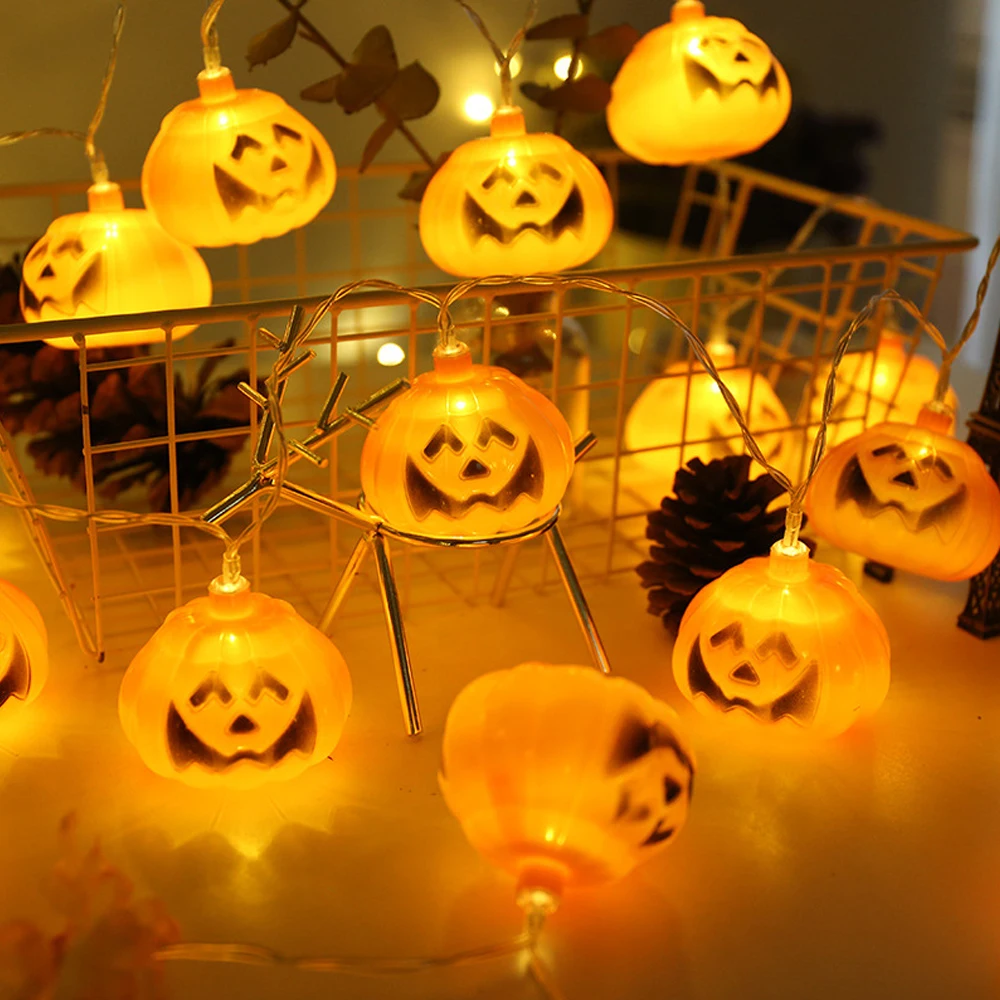 Halloween Jack o lanterns 110 inch 16 Pumpkin String LED Light Battery