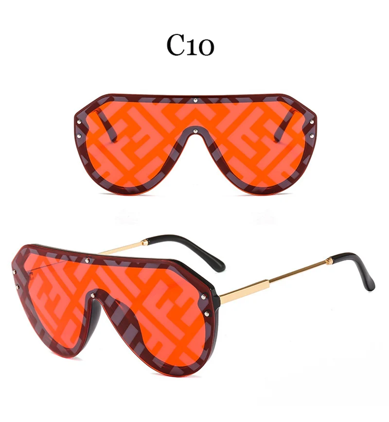 2019 New F Watermark One-piece Sunglasses PC Copy Film Men Women Sunglasses Girls Personality Colorful Fashion Wild Sun Glasse (16)