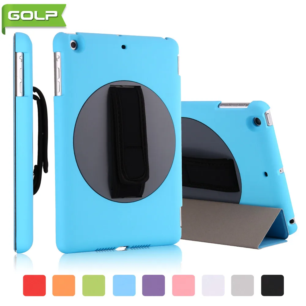 Case for 2017 Released iPad 9 7 GOLP Smart PU Leather Cover 360 degree Rotating PC