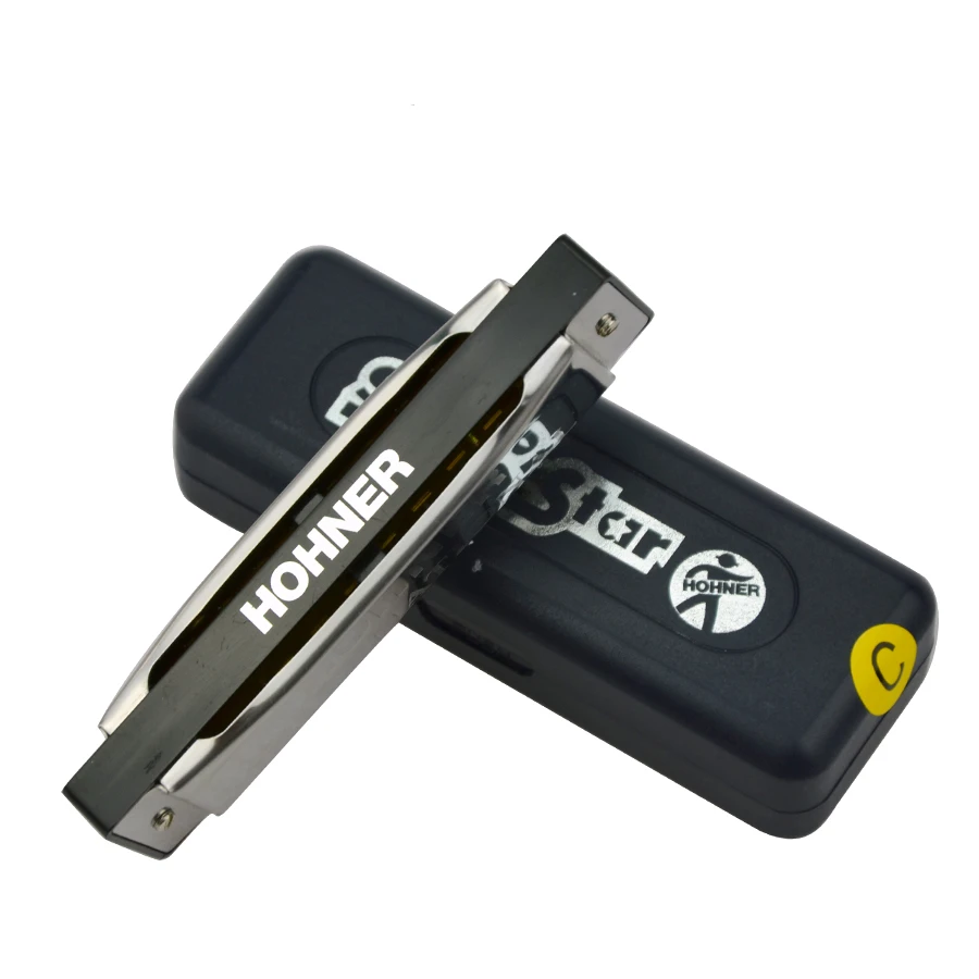 حار بيع 10 الثقوب هارمونيكا Hohner نجمة فضية مفتاح من C البلوز القيثارة أداة عزف موسيقى الفم الجهاز سلم موسيقي Gaita الأكورديون