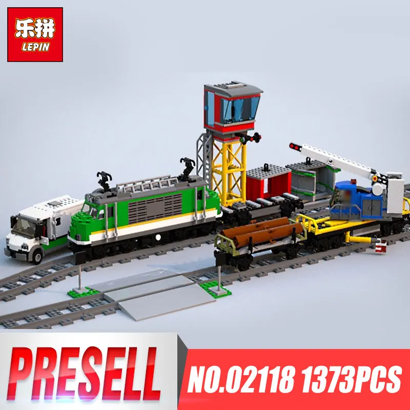 

Lepin 02118 1373Pcs City Figures Cargo Train Sets Compatible 60198 Model Building Kit Blocks Bricks Educational Toy For Children