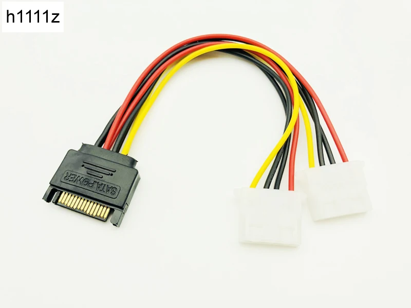 SATA 15 Male to New Dual IDE 4Pin Female Y Splitter см удлинитель питания для 2 5 жесткого диска HDD BTC Mining |
