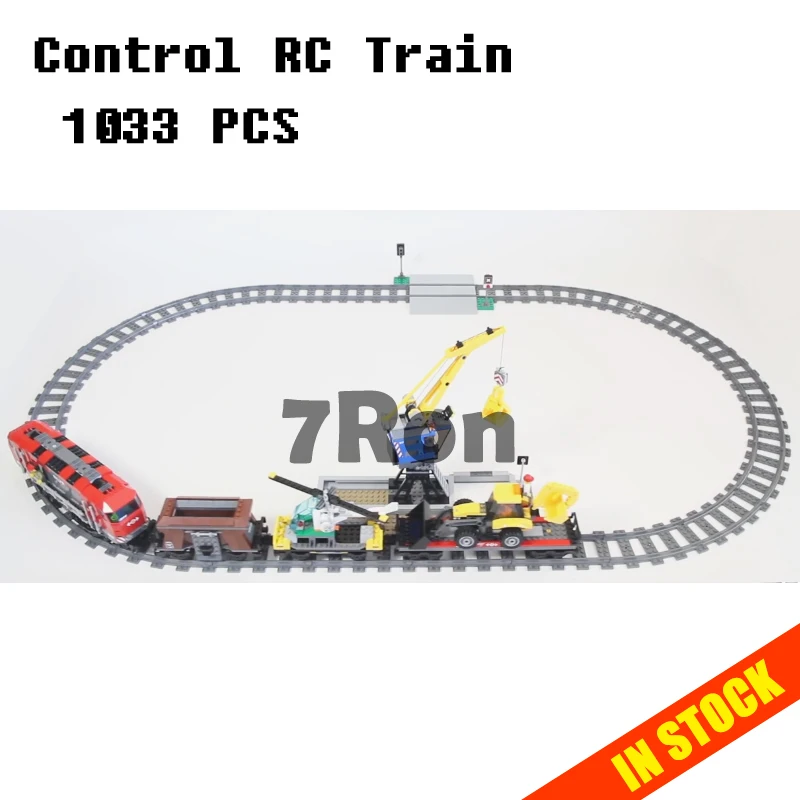 

Models building toy 02009 1033pcs City Remote Control RC Train Building Blocks Compatible with lego 60098 toys & hobbies