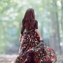 Новые черные пышные платья принцессы с длинными рукавами и вышивкой для девочек Вечерние Платья с цветочным узором для девочек