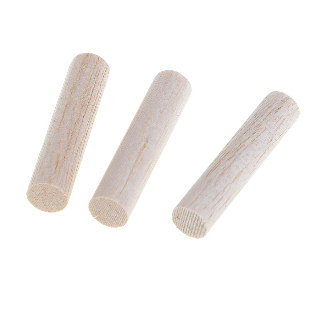 30x 50/100/200mm Balsa Wood Round Sticks Unfinished for Woodworking Crafts