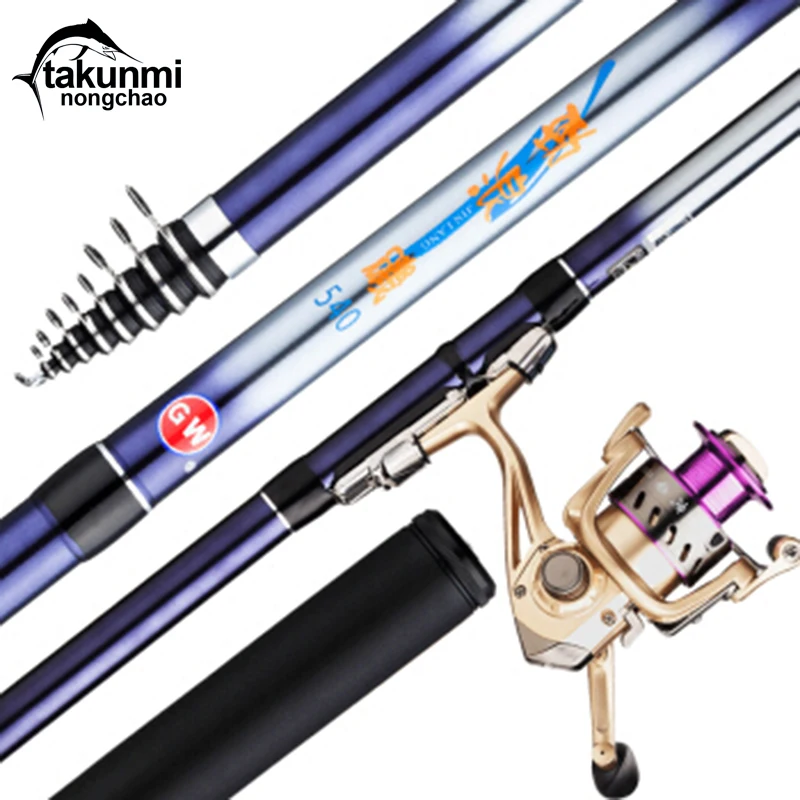 New Cool Mini Carbon Fiber Professional Sea Beach Long Telescopic Fishing Rod