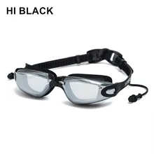 Профессиональные плавательные очки для близоруких Анти-туман УФ силиконовые очки для плавания с наушником для мужчин женщин диоптрий спортивные очки