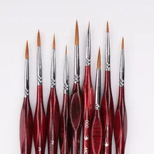9 шт./компл. акварель кисти ручка Волк волос миниатюрный набор кистей для рисования Профессиональные кисти для ногтей для масляная Акриловая картина расходные материалы