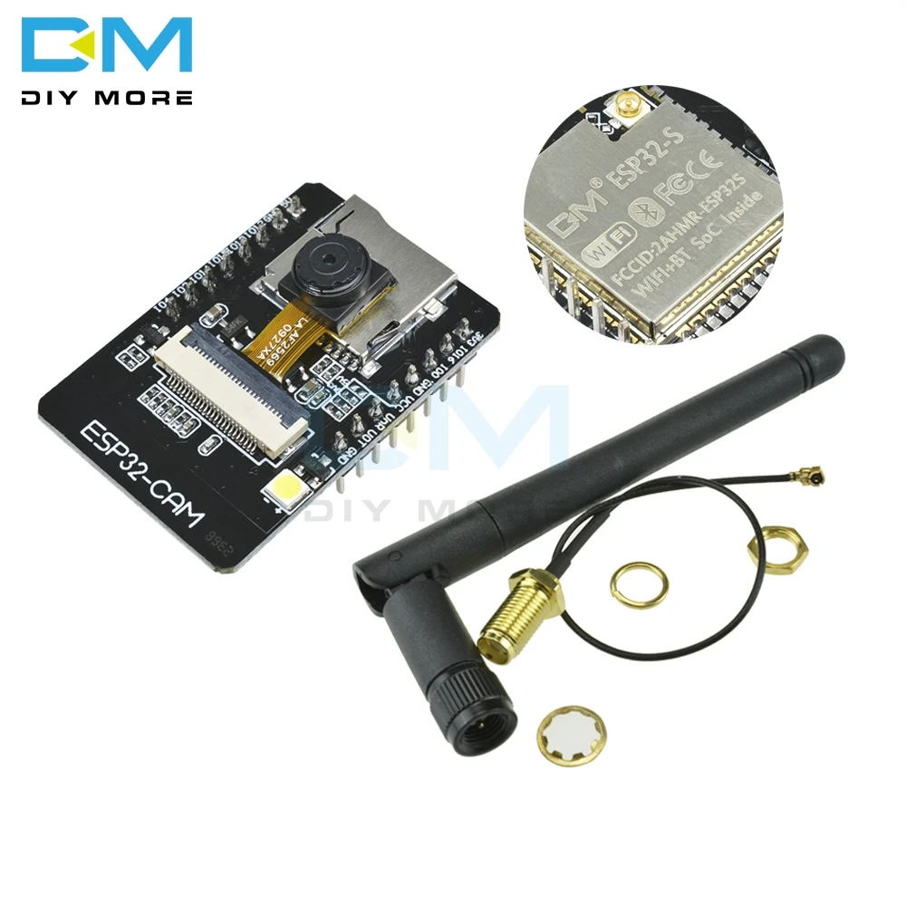 OV2640 ESP32-CAM Bluetooth Module Camera Development Board ESP32 OV7670+2.4G Wireless SMA Antenna NRF24L01 2dB Gain+PA CC2500