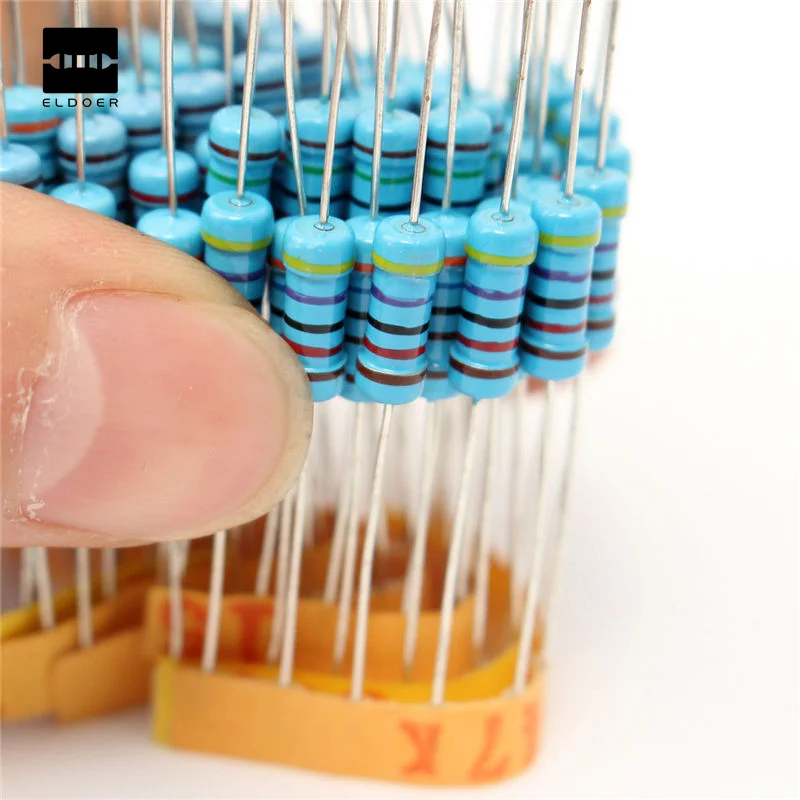 

New Arrival 1000Pcs 100Values Each 10Pcs Metal Film Resistor 5% 1W Assorted Kit (1 ohm~ 1M ohm Capacitor Range ) Hot Sale