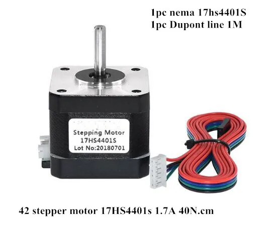 Nema17 스테퍼 모터 42 모터 네마 17 1.7A (17HS4401S) 모터 5 개, CNC XYZ 3D 프린터 4 리드 듀퐁 라인