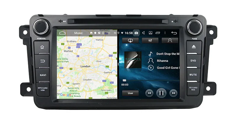 Perfect Belsee Octa Core 4+64GB Android 9.0 Car DVD player Touch Screen Carplay Radio Head Unit GPS Navigation for Mazda CX9 CX 9 CX-9 3