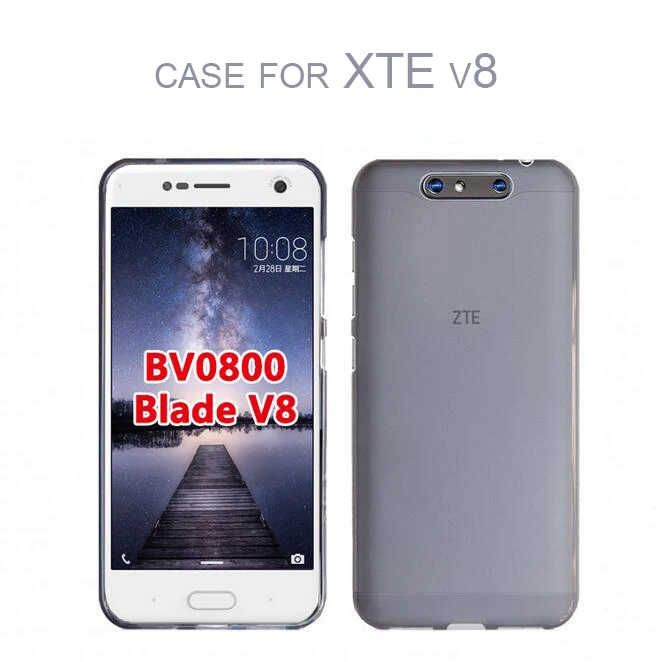 Ультратонкий прозрачный мягкий чехол защитный для ZTE V8 мягкая задняя крышка из