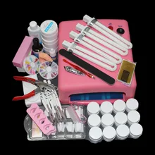 Nail Art Инструмент Полный Комплект 12 Цвет УФ-Гель Комплект Кисть nail Барабан Nail Art Set+ 36 Вт Отверждения УФ-Лампа Сушилка Curining Инструменты BTT-91