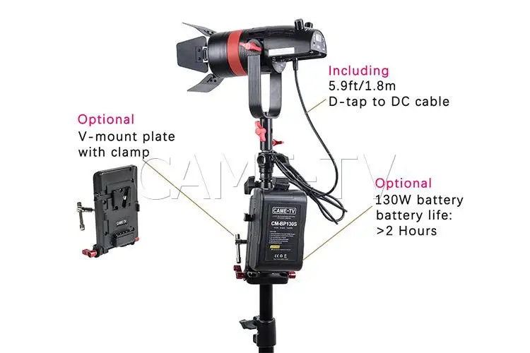 1 шт. CAME-TV Q-55W Boltzen 55 Вт высокий выход Fresnel Фокусируемый светодиодный дневной свет с сумкой