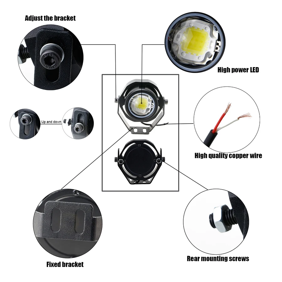 Leadtops 2 шт. автомобиля свет работы Offroad Led 12 В очень Противотуманные огни потока Габаритные огни DRL Двигатель тягач укладки BJ