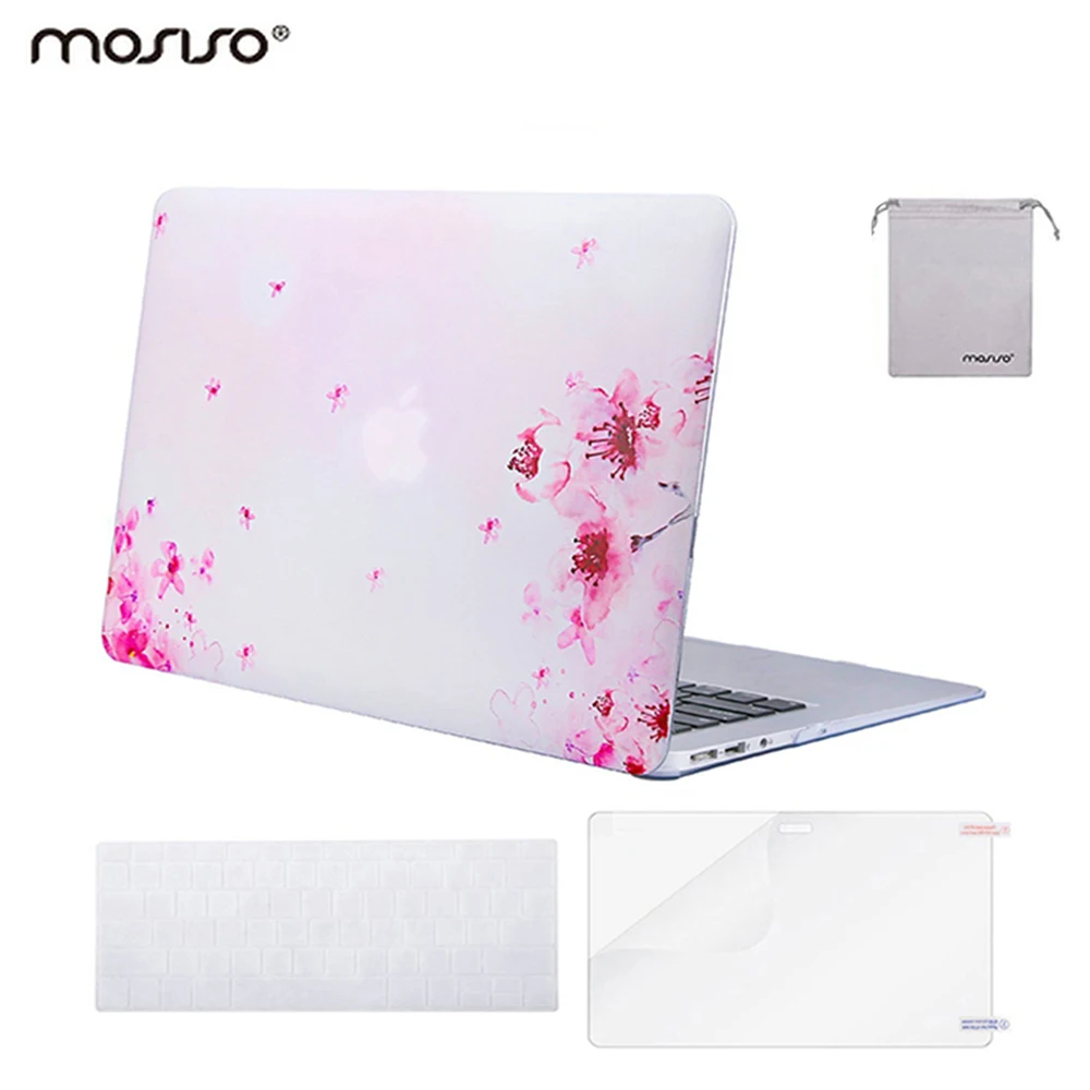 

Mosiso 4 in 1 Hard Shell Case for Mac Book Air 13 A1466/A1369 2016 2017 Chrome Netbook Accessories + Silicone Keyboard cover
