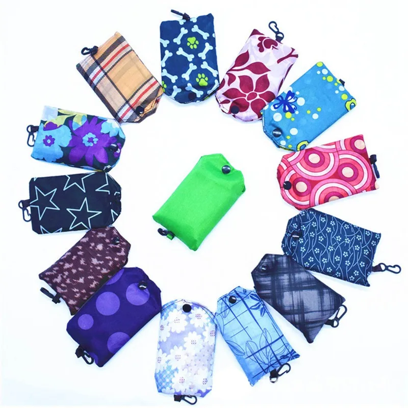 Нейлоновые Складные портативные сумочки для покупок праздничные мешки для стирки с цветочным принтом многоразовые Большие женские сумки для покупок
