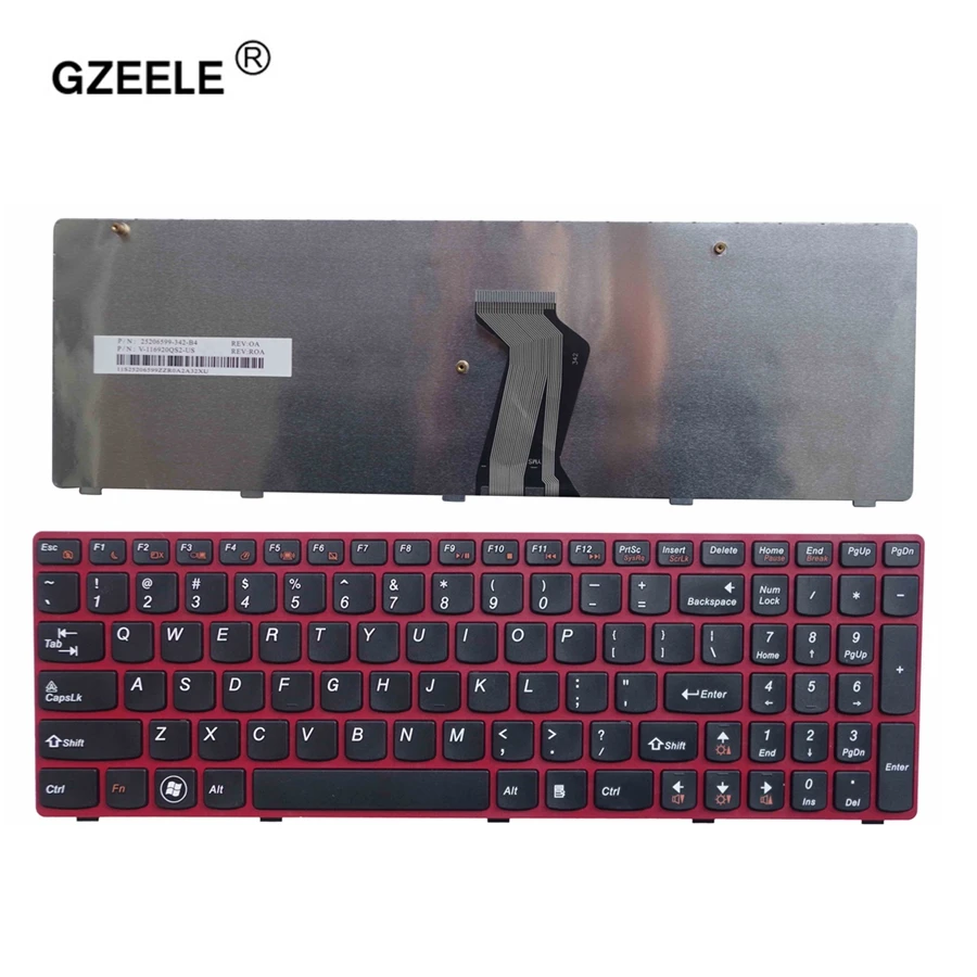Inglês Teclado dos Eua para o Lenovo G580 Gzeele Z580 G580a V580a Z580a G580ah G580am G580g G585 G585a G585ar B580 G590 com Quadro - Imagem 4