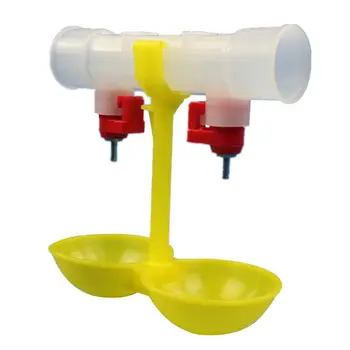 

10 pcs Chicken drinking fountain Double Hanging Cup Ball nipple drinkers 25cm Chicken equipment wholesale Quail feeders