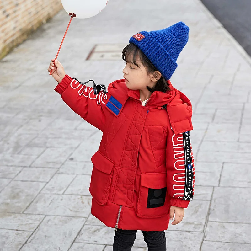 

Winter Child 2018 new kids baby girl boy design Down Jacket Coat hooded parkas overcoat dress baby 3-6Y girl boy clothes outwear