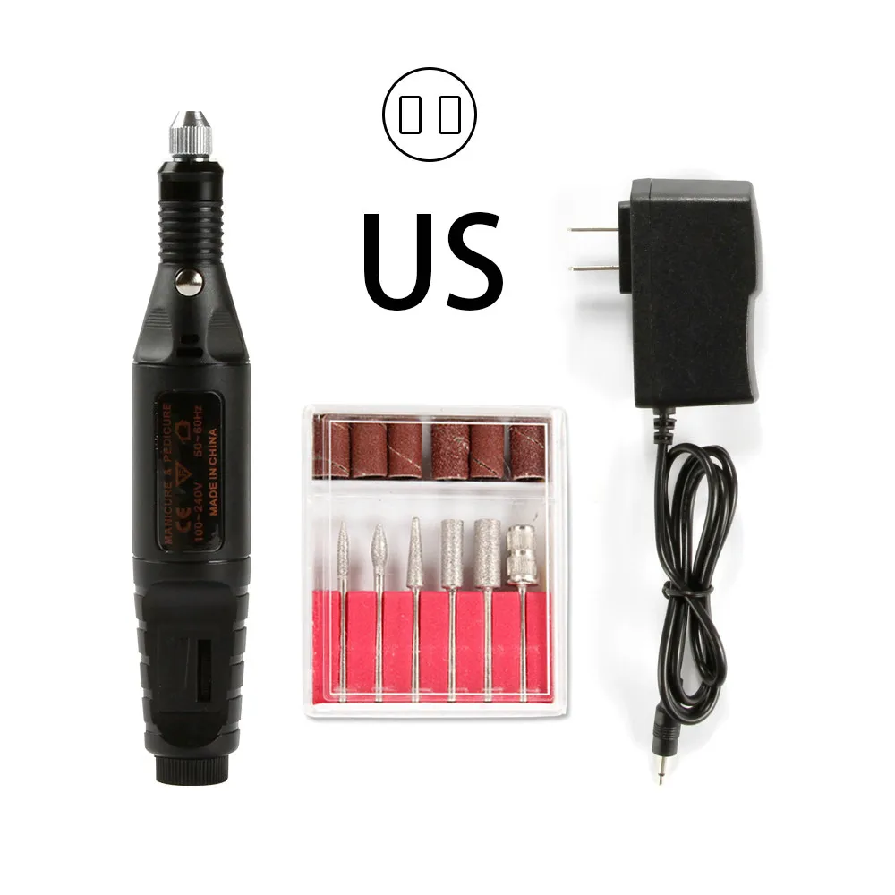 GJ1451DUS Professional Electric Manicure Machine Pen Nail Drill Bit Kit Milling Cutters Nail Art Cuticle Gel Remover Nail File Nail Tools - Цвет: GJ1451DUS