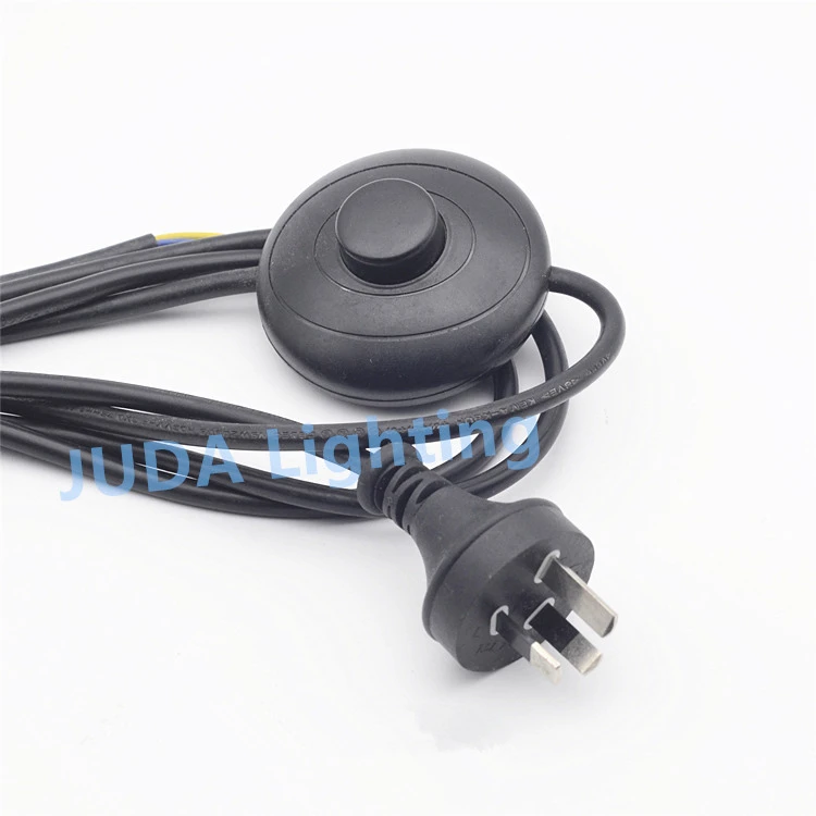 Australian Standards 3pin Lamp Power Cord With Foot Switch Cable Wire