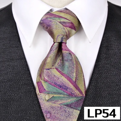 Ручная печать, мужские галстуки, галстук, узор Пейсли, геометрический, шелк, с принтом, классический,, уникальный костюм, подарок для мужчин - Цвет: LP54