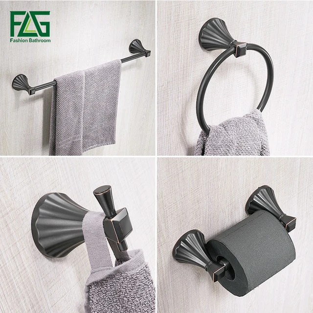Flg Zinc Alloy Bathroom Accessories Set Single Towel Bar Robe Hook Flg Zinc Alloy Bathroom Accessories Set Single Towel Bar Robe Hook Paper Holder