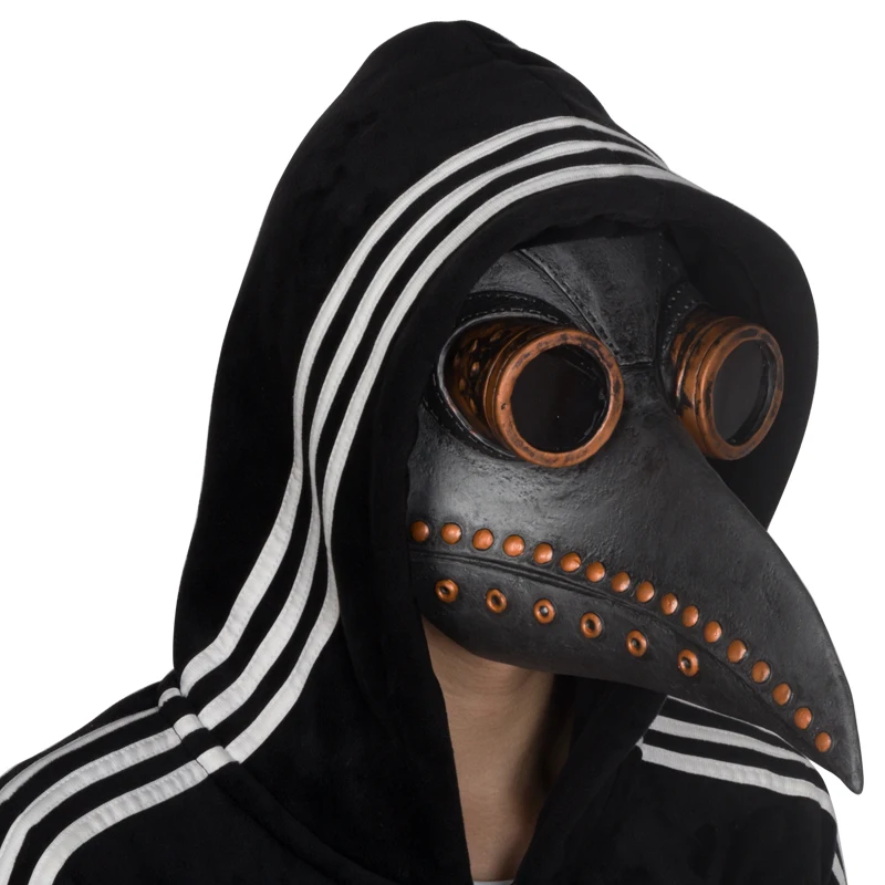 

2019 Plague Doctor Mask Beak Doctor Mask Long Nose Cosplay Fancy Mask Gothic Retro Rock Latex Halloween Beak Mask Free Shipping