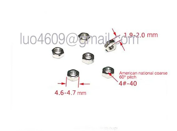 4-40 Американский Шестигранная гайка национальная грубая 60 градусов нитки компьютер VGA последовательный порт SATAPI UART электронный гайка, никелированная