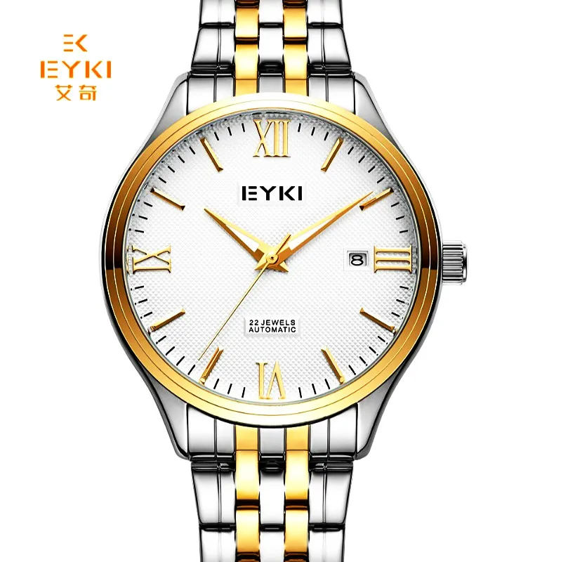 EYKI Top Brand Men Stainless Steel Skeleton Mechanical Watches Male Self-wind Automatic Wrist Watch Waterproof Relogio Masculino EYKI Top Brand Men Stainless Steel Skeleton Mechanical Watches Male Self-wind Automatic Wrist Watch Waterproof Relogio Masculino